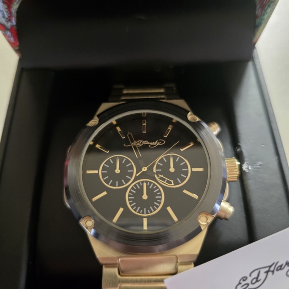 Ed Hardy Gold and Black Watch, Brand New in Box! - Picture 5 of 9
